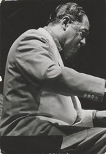 ORIGINAL OVERSIZE PHOTOGRAPH OF DUKE ELLINGTON AT THE PIANO CIRCA 1960 #163164