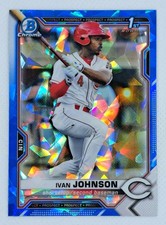 Ivan Johnson 2021 Bowman Chrome 1st Sapphire Refractor Reds Prospect #BCP-149