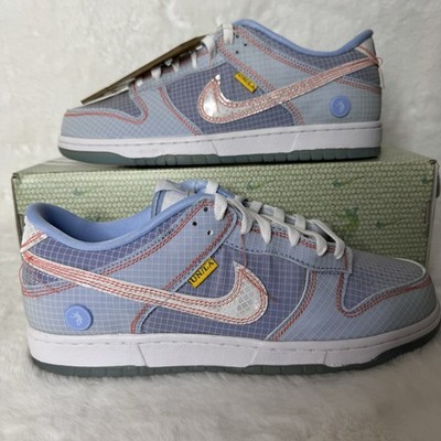 Nike Dunk Low Union LA Passport Pack Argon Hyper Royal White Size 10 DJ9649-400