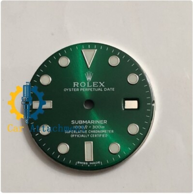 1PC NEW 3135mm Watch black green water ghost dial for 2836 2824 3135 movement