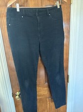D. Jeans Women's Black Stretch Mid Rise Ankle Skinny Jeans Size 12