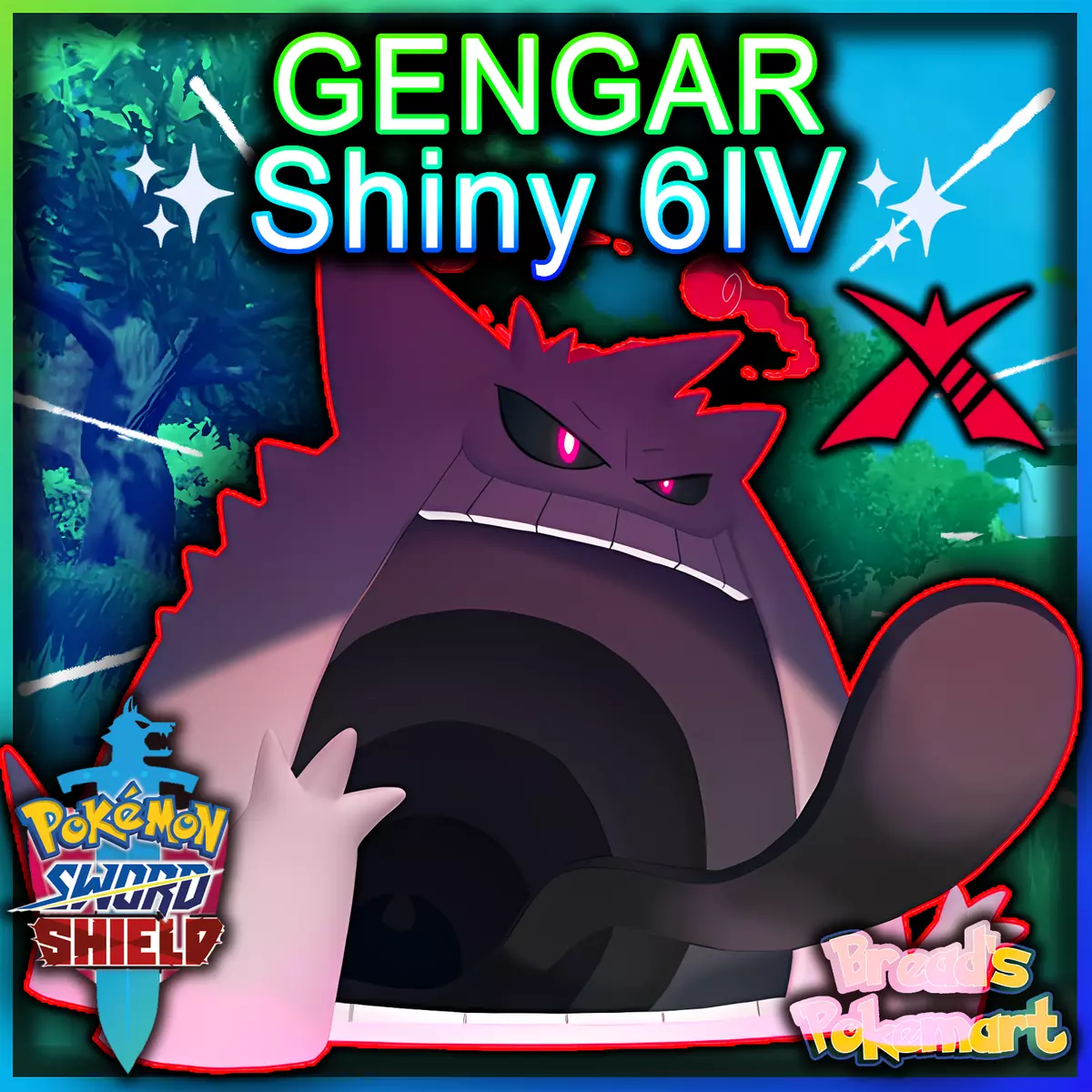 Pokemon Sword - Shiny Gigantamax Gengar [Nintendo Switch] 