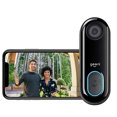 Geeni 1080p Wired Video Doorbell with Voice Control Existing Doorbell Required
