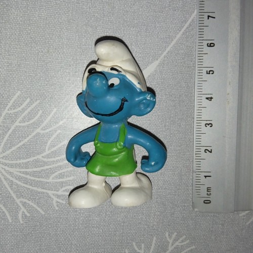 PVC Puffi SMURF SCHLUMPF ancien Schleich Bully Schtroumpf Coussin 2 PVC Puffi SMURF SCHLUMPF ancien Schleich Bully Schtroumpf Coussin 2
