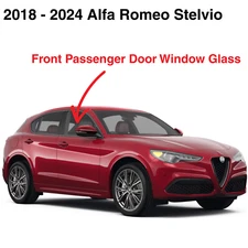 Fits 2018-2024 Alfa Romeo Stelvio Front Passenger Right Door Window Glass TEMP.