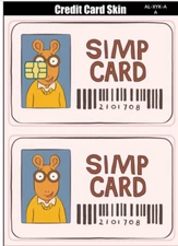 Arthur Reed Simp Card Credit Card Smart Sticker Skin Small Chips Bank Debit