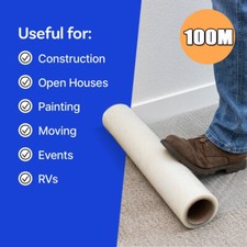 Plastic Carpet Protector Film 100M Carpet Cover Clear Roll Cover Dust Sheet Film