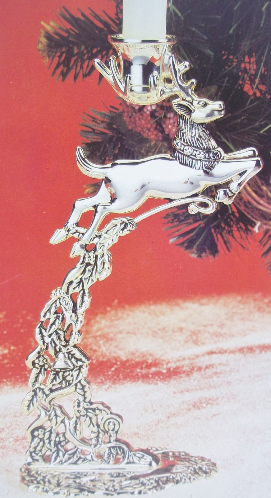 Silver Plated Reindeer Candle Holder Holiday Collection by Godinger eBay