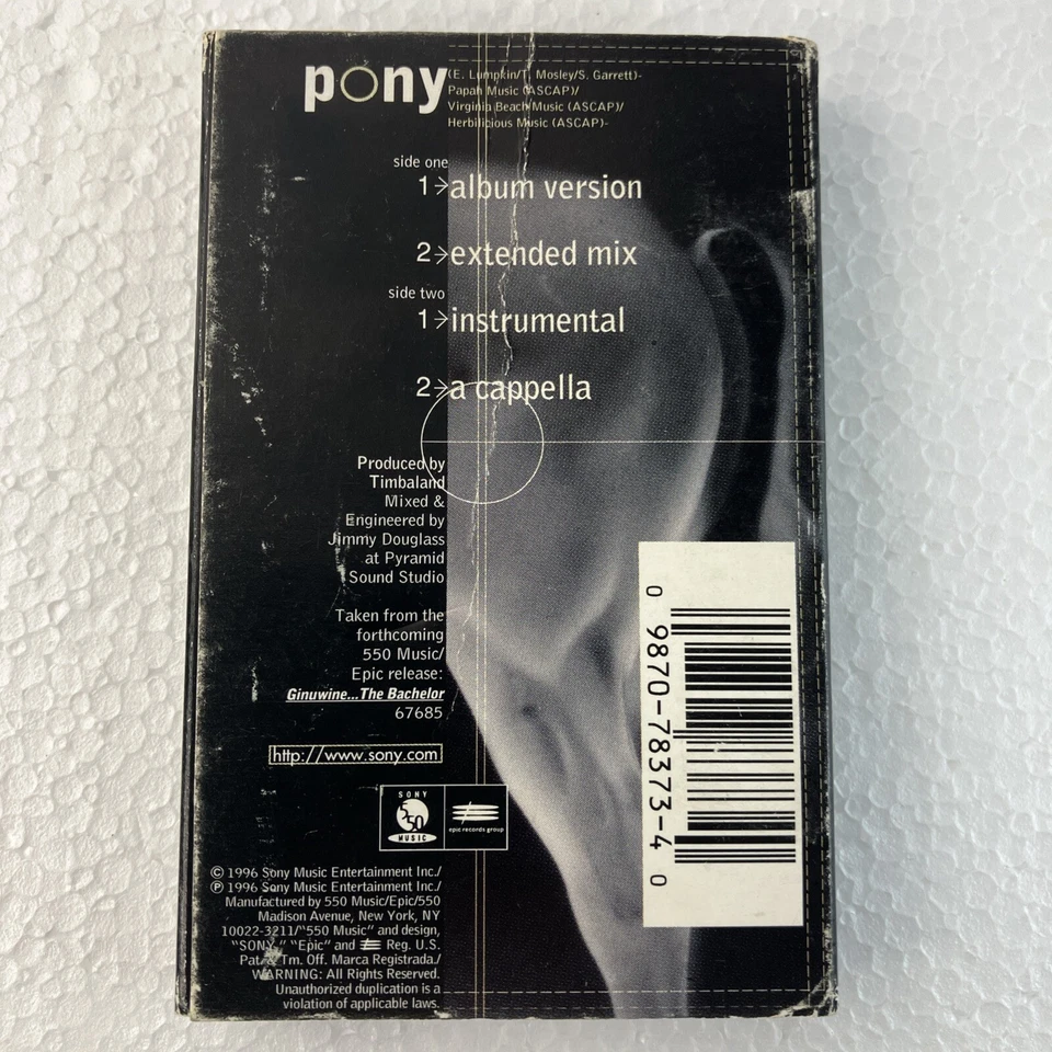 Ginuwine -Pony Cassingle Tape Hip Hop R&B Soul Boyz II Men TLC Bell Biv Devoe - Image 2 of 4