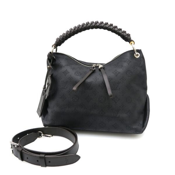 Auth LOUIS VUITTON M56073 Beaubourg Hobo Monogram EMahina Noir