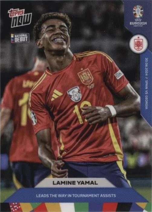 【正規品】　スペイン代表　EURO優勝モデル　ラミンヤマル　オーセンティッ　ユニ 2024 Topps Now Uefa Euro - Lamine Yamal #038 for sale | eBay