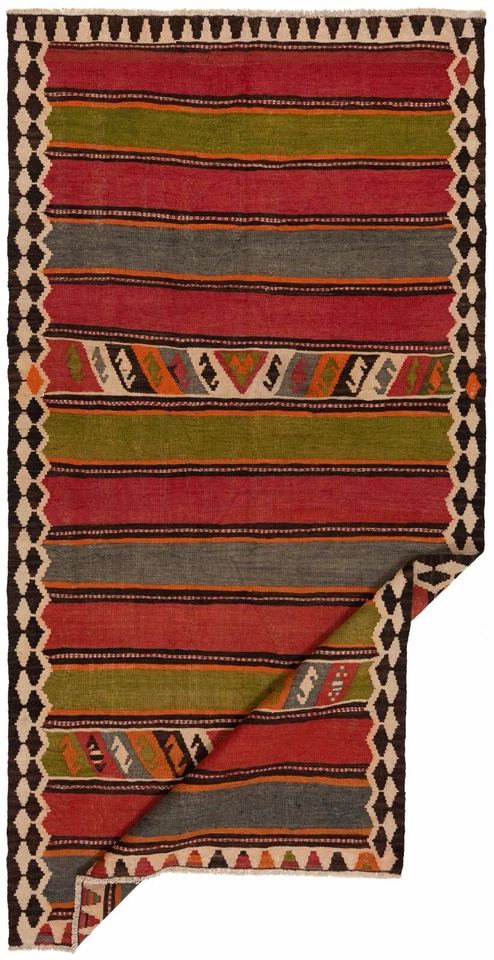 Kelim 305x157 cm Handgewebter Perserteppich Kilim Wolle Carpet Rug Orient Läufer - Bild 2 von 4