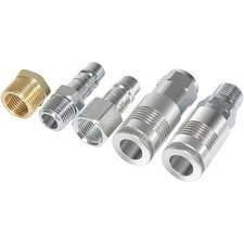 5 Pack S-224 G-Style Coupler Plug Fittings NPT FNPT Air Hose Reducer Bushing Kit