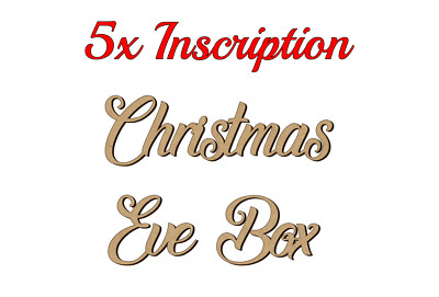 Heiligabend Box Wort Inschrift Ausschnitt MDF Laser Cut Holz Basteln Rohling Xmas