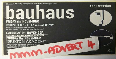 BAUHAUS - LIVE TOUR 1998 2006 1983 1981 - original advert / magnet