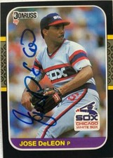 Jose DeLeon Autographed 1987 Donruss #457