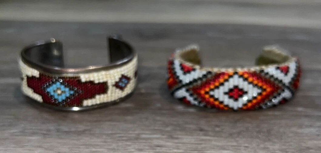 Native american outlet beaded cuff bracelet