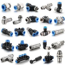 Pneumatik Druckluft Steckverbinder Steckverschraubung PU Schlauch Fitting