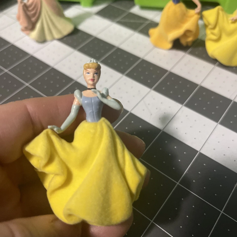 4 Princess Figure Cake Topper Cinderella,  Snow White, Ariel 2.5” Tall - Image 4 of 4