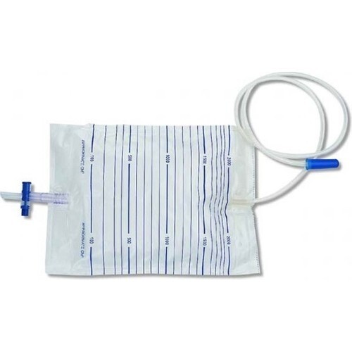 4 X Urine Drainage Bag 2L 2000ML Catheter Bag, NonSterile Night Bag