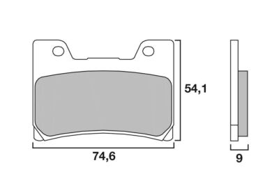 BREMBO BREMSBELAG HINTEN 07YA2409 YAMAHA SRX TDM FZ FZR V MAX