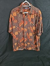 Vintage Puritan Mens Size Large 42/44 Short Sleeve Button Up Hawaiian Shirt