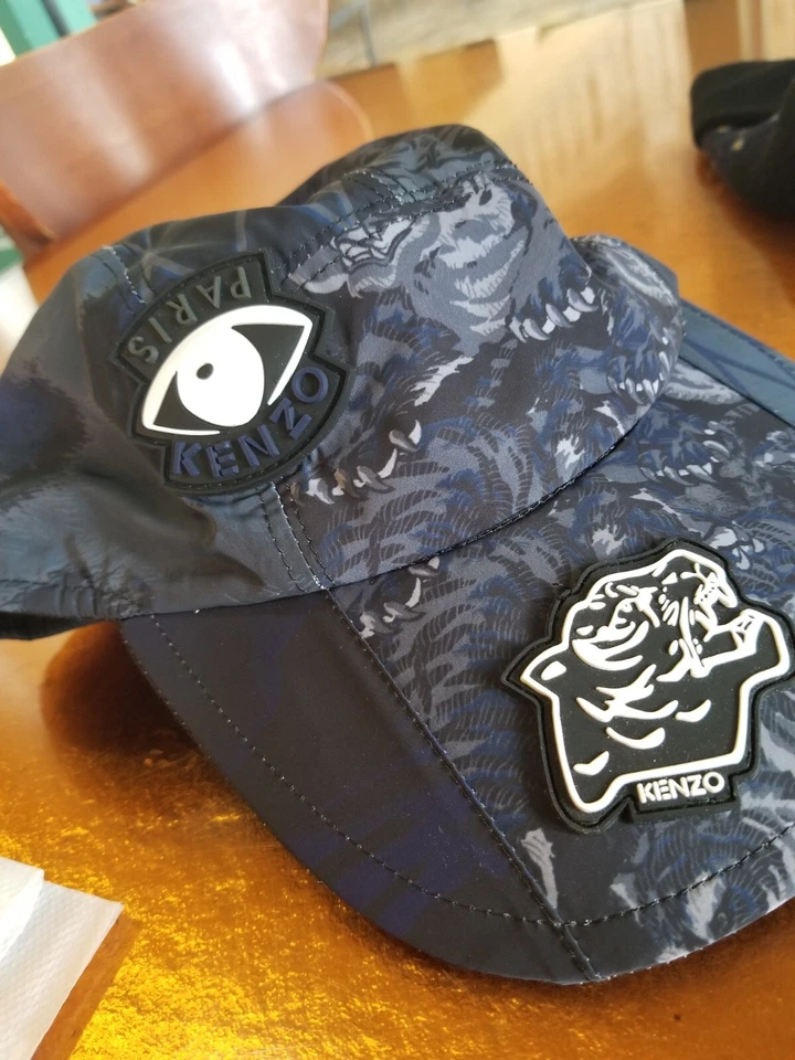 Boné Kenzo de lona Kampus olho de tigre FA65AC301F20 azul escuro - NOVO EM FOLHA - Imagem 4 de 4