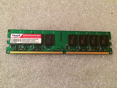 Barrette Mémoire RAM VDATA DDR2 1Go 533MHz - Modèle DIMM, D'occasion Fonctionnelle