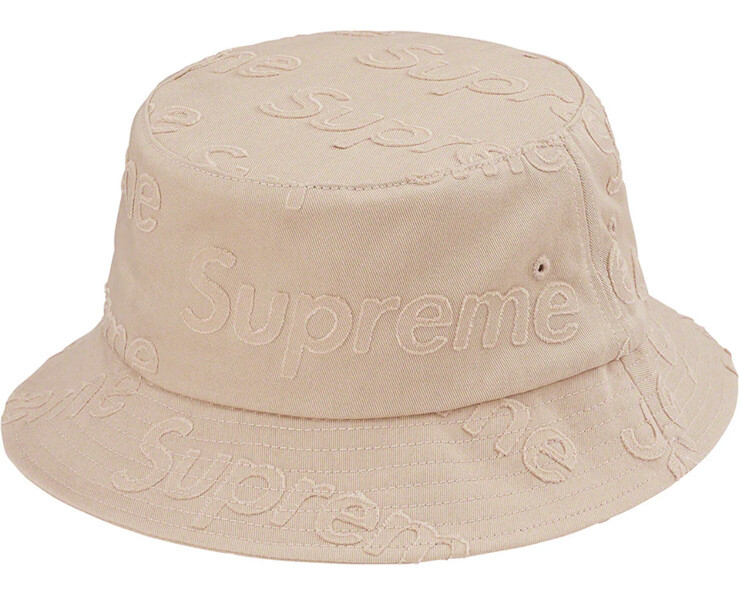 SUPREME LASERED TWILL CRUSHER HAT/TAN SIZE M/L SS23 WEEK 13
