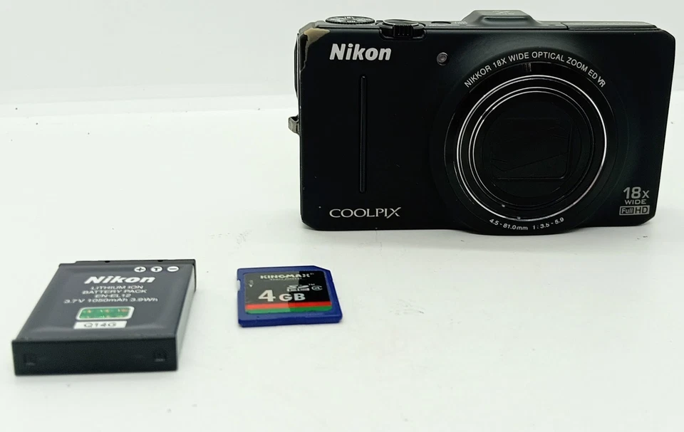 (Exc+++++/BOX) Nikon COOLPIX S9300 Black 16.0MP Digital Camera 18x ZoomFromJapan - Image 2 of 4