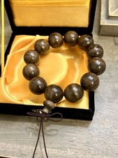 20mm Diameter 12-Bead Sandalwood Prayer Beads Charm Bracelet