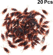 Realistic 20PCS Fake Roaches,Faux Cockroaches Lifelike Creepy Halloween Gifts