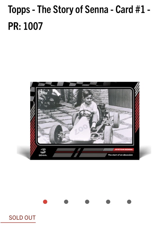 2023 Topps Now F1 STORY OF SENNA #1 - Parallel /10 - Image 2 of 2