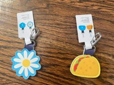 FREE SHIP - 2 Keychains - ALDI  TACO & DAISY 2024 Quarter Holder Keeper - NWT
