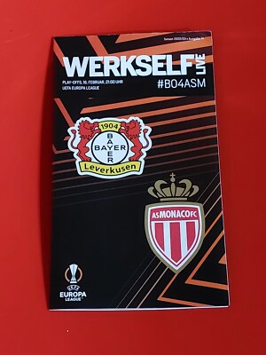 Off. Programm Stadionheft 2022/23 UEFA EL Bayer Leverkusen vs AS Monaco