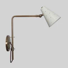Stilnovo Style Single Light Articulated Sconce Mid-Century Modern Brass Wall Lam