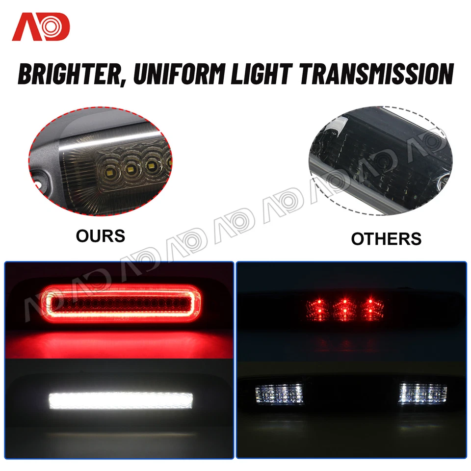 LÁMPARA LED TERCERA LUZ FRENO APTA PARA CHEVY SILVERADO GMC SIERRA 1500 2500 3500 14-18 Foto 3 de 4