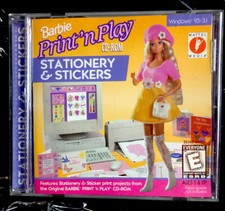 Barbie Print 'n Play: Stationery Stickers Microsoft Windows