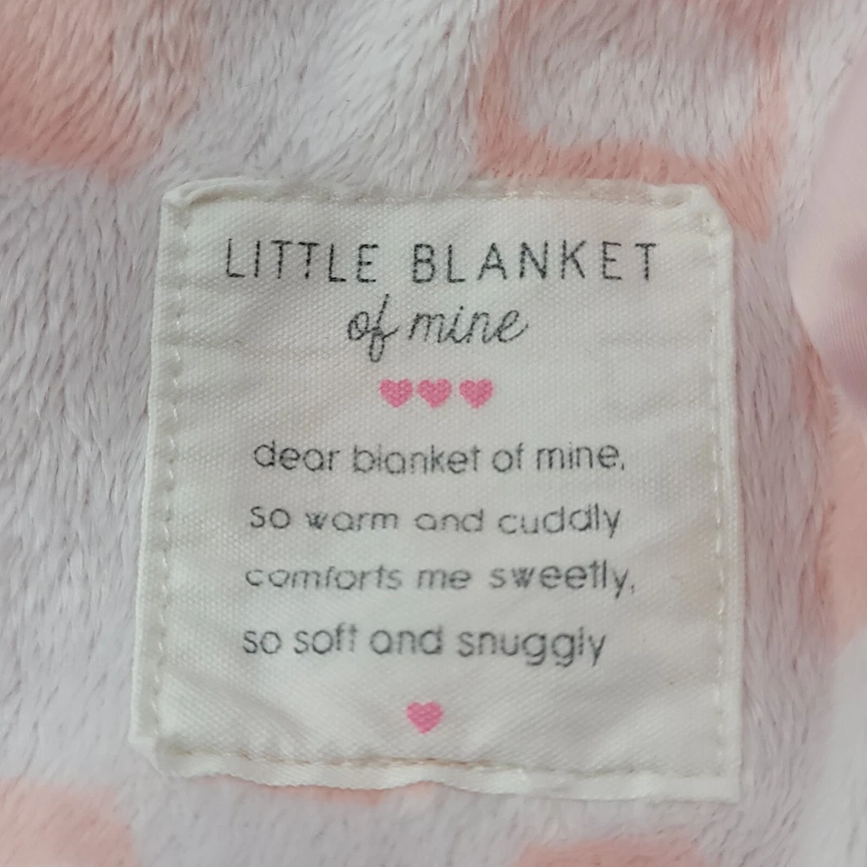 Manta Carters Owl Lovey Little Mine con volantes sedosos rosa blanco manta para bebé Foto 4 de 4