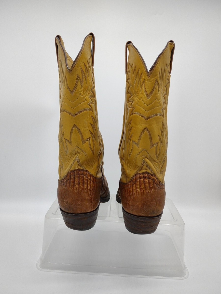 Justin IGUANA Lizard Leather Cowboy Boots Style 9071 Size 10 D Vintage Rare 1974 Justin IGUANA Lizard Leather Cowboy Boots Style 9071 Size 10  main image 2