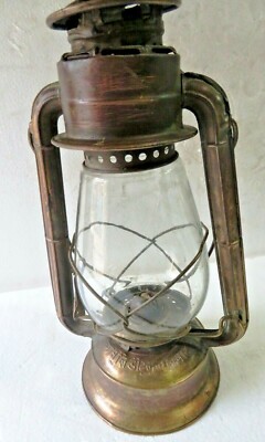 Antique DIETZ JUNIOR NY USA kerosene oil lamp lantern writing