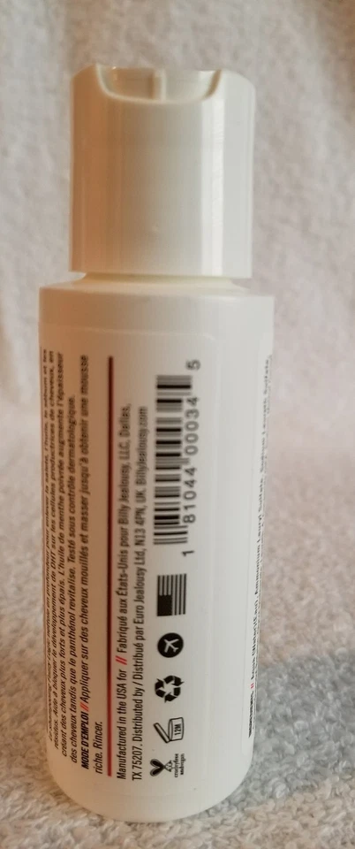 Billy Jealousy FUZZY LOGIC Champú Fortalecedor del Cabello Pantenol 2 oz/60 ml Nuevo Foto 3 de 4