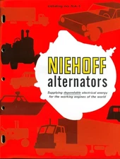Niehoff Alternators Auto Truck Boat Alternator Catalog NA-1 1960s