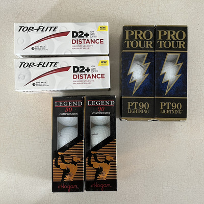 LOT OF GOLF BALLS~6 PKG' =18 golf balls Top Flite/Pro Tour PT90/ Hogan Legend