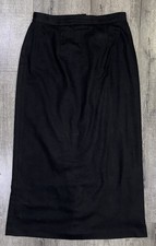 Bice By Sag Harbor Women s Black Lined Long Wool Blend Skirt Size 12 308