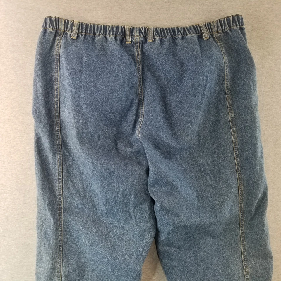 Pantalones de mezclilla Liz Claiborne para mujer talla 16WP DE COLECCIÓN cintura elástica lavado medio 100 % algodón Normcore Foto 4 de 4