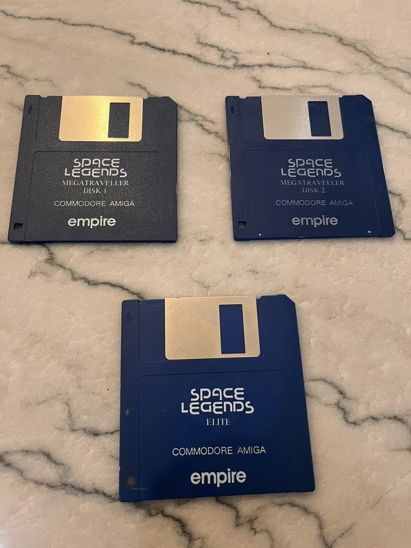 Commodore Amiga games Space Legends Megatraveller and Elite - tested and working