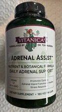 Vitanica, Adrenal Assist, Adrenal Support, Vegan, 180 Capsules