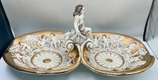 VINTAGE CAPODIMONTE  ITALY PORCELAIN CENTERPIECE BOWLS