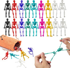 54 PCS Halloween Stretchy Skeleton Toys, Assorted Color Squishy Stretchy Skull T